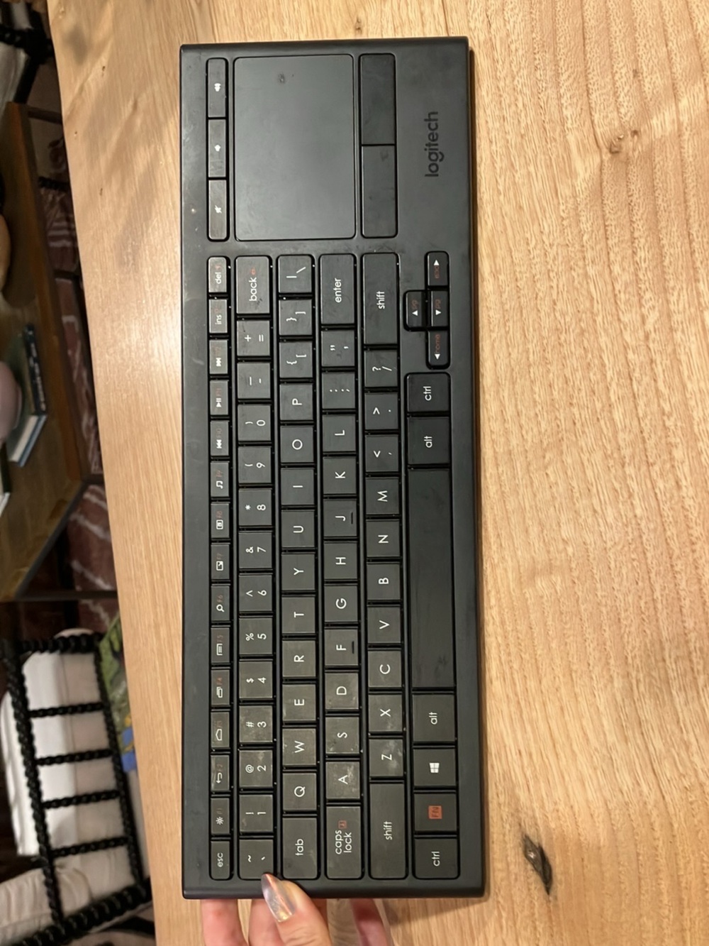 Logitech K830 Wireless Keyboard with Built in Mousepad